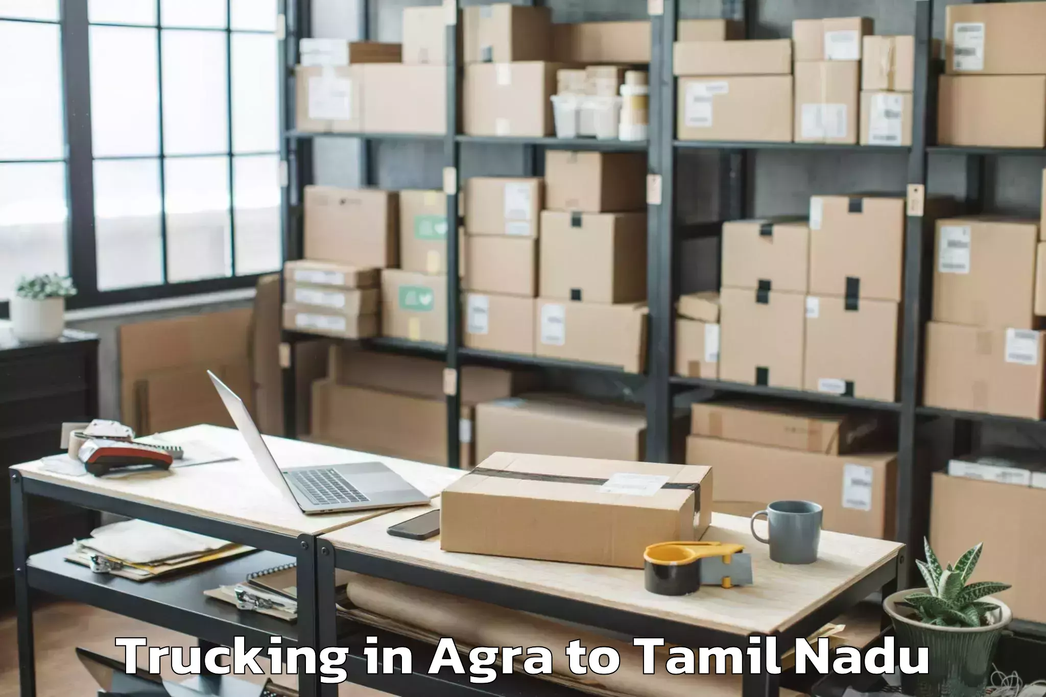 Easy Agra to Spectrum Mall Chennai Trucking Booking